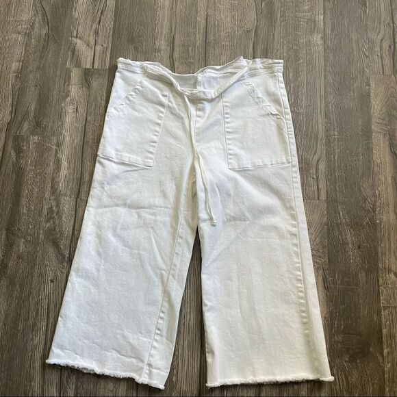 Revolve LACAUSA Denim Wide Leg Crop Pants - Picture 3 of 8